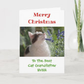 Kerstbeste kat grootvader ooit foto kaart (Voorkant)