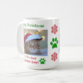 Kerstbeste kat mam ooit foto koffiemok (Voorkant links)