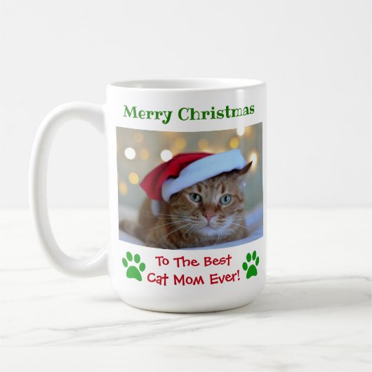 Kerstbeste kat mam ooit foto koffiemok (Links)