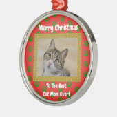 Kerstbeste kat mam ooit foto metalen ornament (Links)