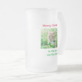 Kerstbeste kat Pap Ever Pet Foto Matglas Bierpul (Voorkant rechts)