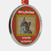 Kerstbeste kat Pap Ever Pet Foto Metalen Ornament (Rechts)