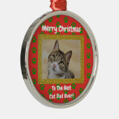 Kerstbeste kat Pap Ever Pet Foto Metalen Ornament (Rechts)