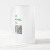 Kerstbeste kat pap ooit foto matglas bierpul (Voorkant links)