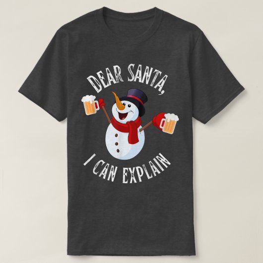 Kerstbeste kerstman, ik kan me schitterende Snowma T-shirt (Design voorkant)