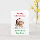 Kerstbeste pap ooit Kinder foto Kaart (Gele Bloem)