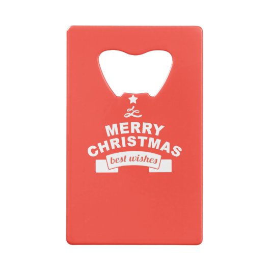 Kerstbeste wensen creditkaart flessenopener (Achterkant)