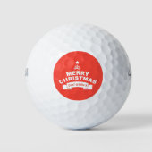 Kerstbeste wensen golfballen (Voorkant)