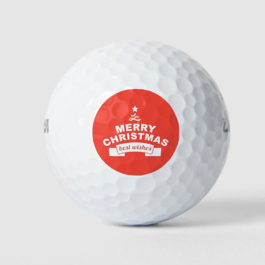 Kerstbeste wensen golfballen (Voorkant)