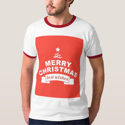 Kerstbeste wensen t-shirt (Voorkant)