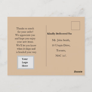 kerstbestelling briefkaart