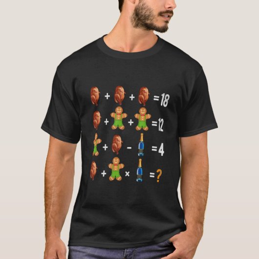 Kerstbestelling van de werkzaamheden Quiz Wiskunde T-shirt (Voorkant)