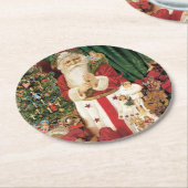  kerstbestellingen ronde kartonnen onderzetter (Gebogen)