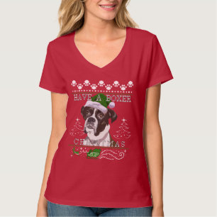 Kerstbestraters in één hoek — Omgekeerde brind T-shirt