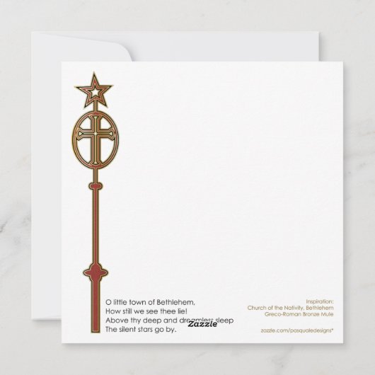 Kerstbethlehem Feestdagenkaart (Achterkant)