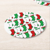 Kerstbeurzen Ronde Kartonnen Onderzetter (Gebogen)