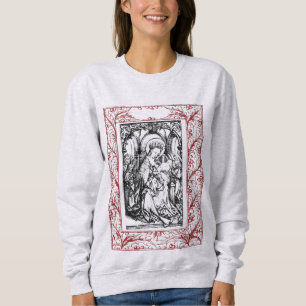 kerstbevalling Madonna en kindHolly Border Trui