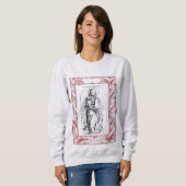 kerstbevalling Madonna en kindHolly Border Trui (Voorkant volledig)
