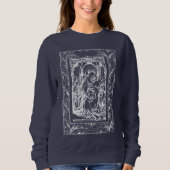 kerstbevalling Madonna en kindHolly Border Trui (Voorkant)