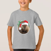 Kerstbever - Kinderen Basic T-Shirt (Voorkant)