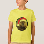 Kerstbever - Kinderen Basic T-Shirt (Voorkant)