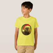 Kerstbever - Kinderen Basic T-Shirt (Voorkant volledig)