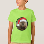 Kerstbever - Kinderen Basic T-Shirt (Voorkant)