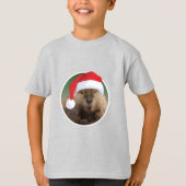 Kerstbever - Kinderen Basic T-Shirt (Voorkant)