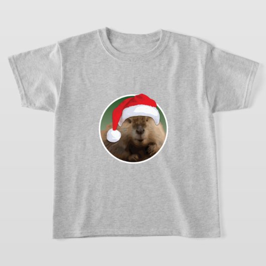 Kerstbever - Kinderen Basic T-Shirt (Laagn)