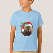 Kerstbever - Kinderen Basic T-Shirt (Voorkant)