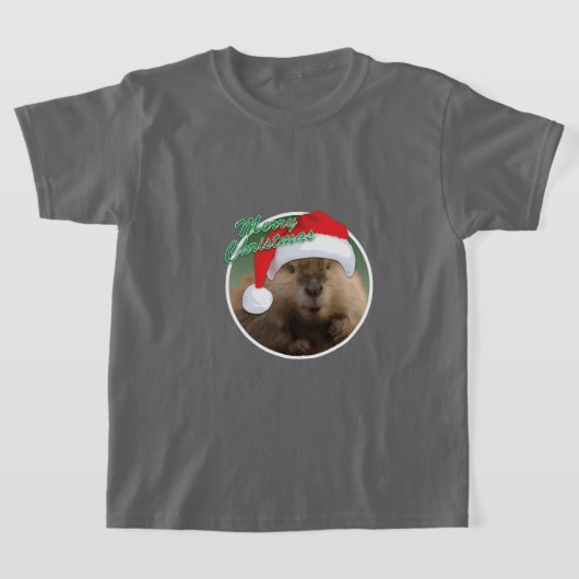 Kerstbever - Kinderen Basic T-Shirt (Laagn)