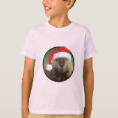 Kerstbever - Kinderen Basic T-Shirt (Voorkant)