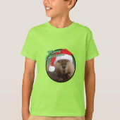 Kerstbever - Kinderen Basic T-Shirt (Voorkant)