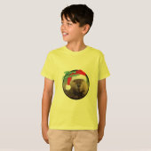Kerstbever - Kinderen Basic T-Shirt (Voorkant volledig)