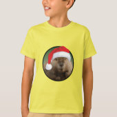Kerstbever - Kinderen Basic T-Shirt (Voorkant)