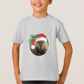 Kerstbever - Kinderen Basic T-Shirt (Voorkant)