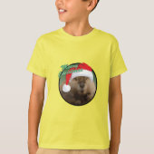 Kerstbever - Kinderen Basic T-Shirt (Voorkant)