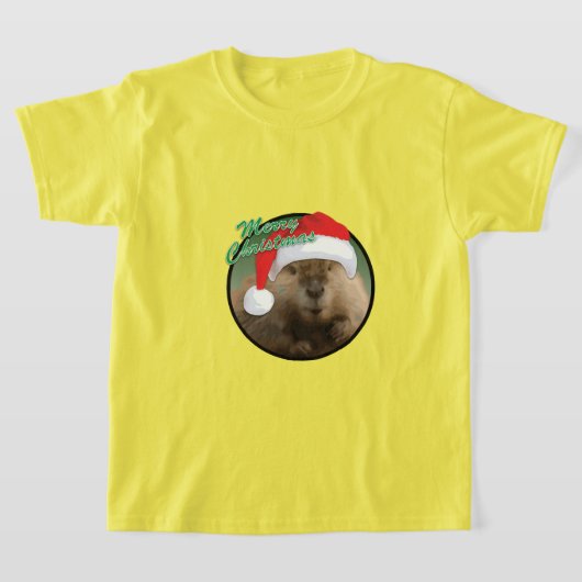 Kerstbever - Kinderen Basic T-Shirt (Laagn)