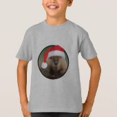 Kerstbever - Kinderen Basic T-Shirt (Voorkant)