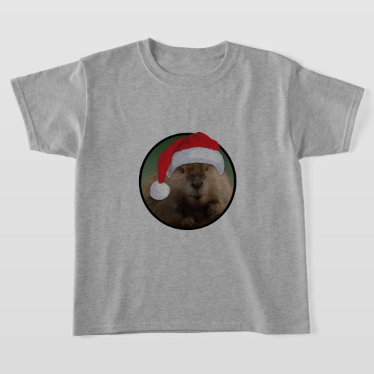 Kerstbever - Kinderen Basic T-Shirt (Laagn)