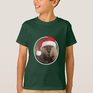 Kerstbever - Kinderen Basic T-Shirt