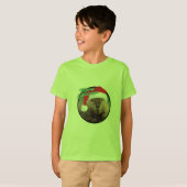 Kerstbever - Kinderen Basic T-Shirt (Voorkant volledig)