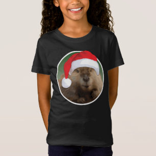 Kerstbever - Meisjes' Bella+Canvas T-Shirt