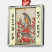 kerstbever metalen ornament (Links)