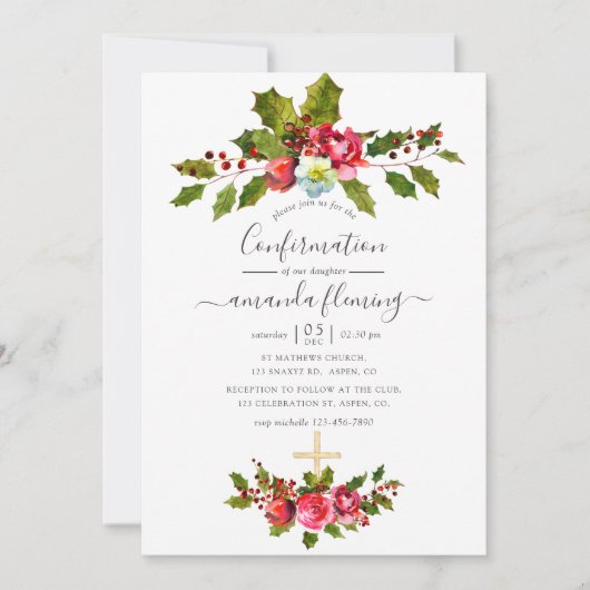 kerstbevestiging kaart (Voorkant)