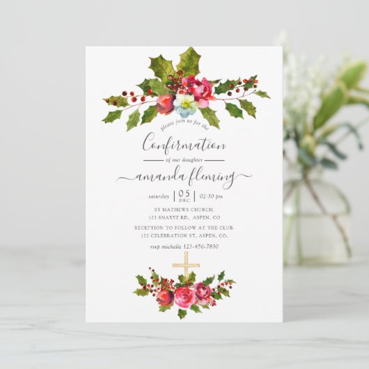 kerstbevestiging kaart (Staand voorkant)