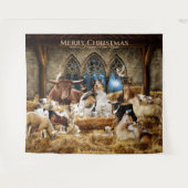 Kerstbevruchting bij alle dieren met ruchte koloni wandkleed (Voorkant (horizontaal))