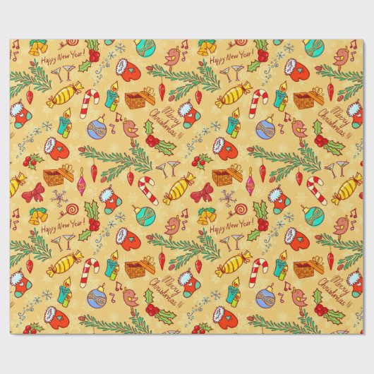 kerstbevruchting cadeaupapier (Vlak)