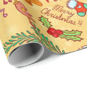 kerstbevruchting cadeaupapier (Rol Hoek)