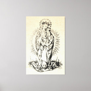 kerstbevruchting Madonna en kindermaagd Mary Canvas Afdruk